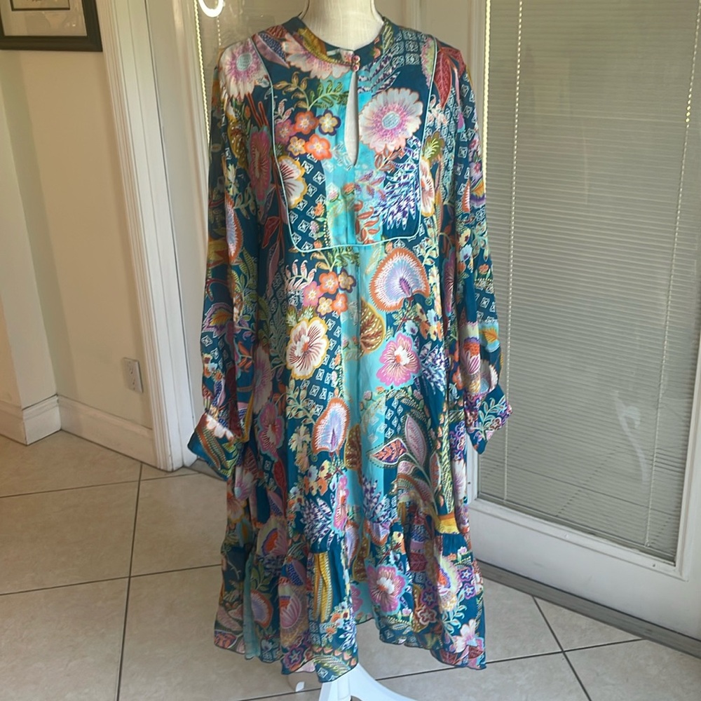 Johnny Was Wild Imana floral midi dress size xxl ❤️